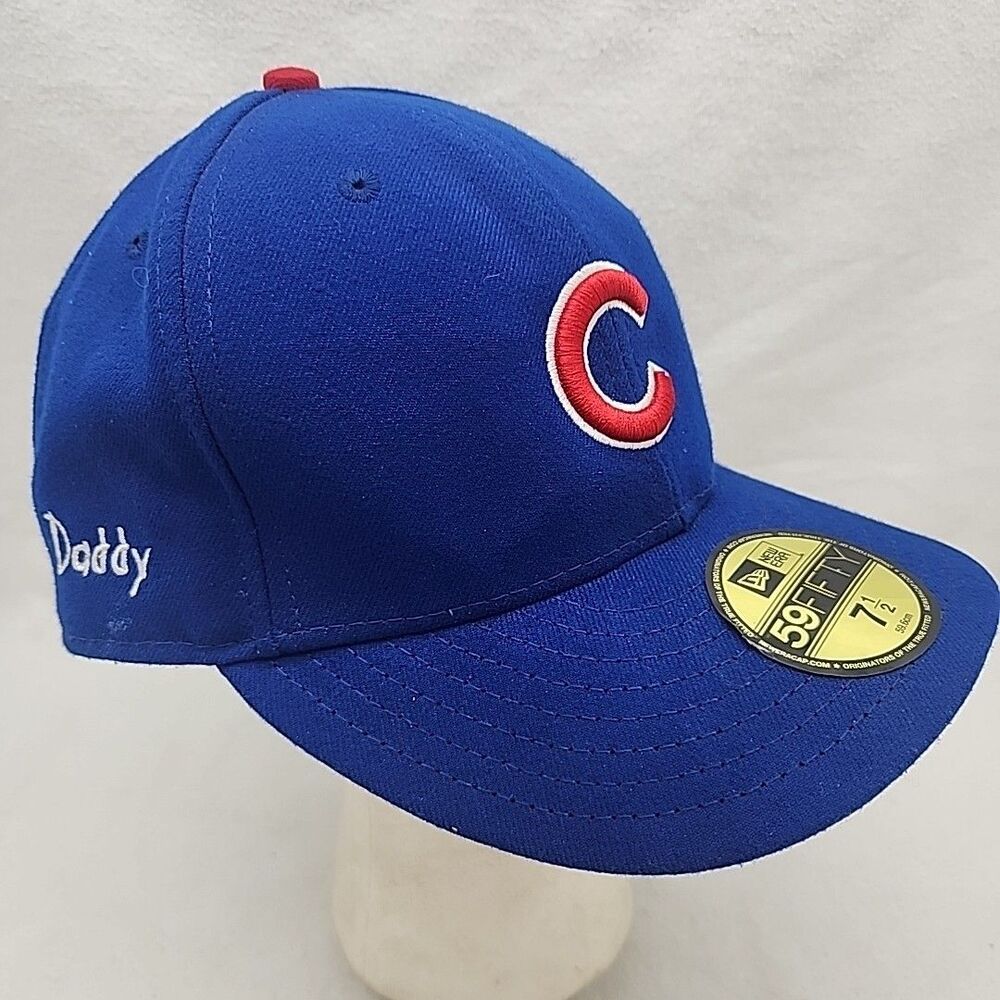 Cap Chicago Cubs New Era 7 1/2 Fitted Hat 59Fifty Official On Field "Daddy"